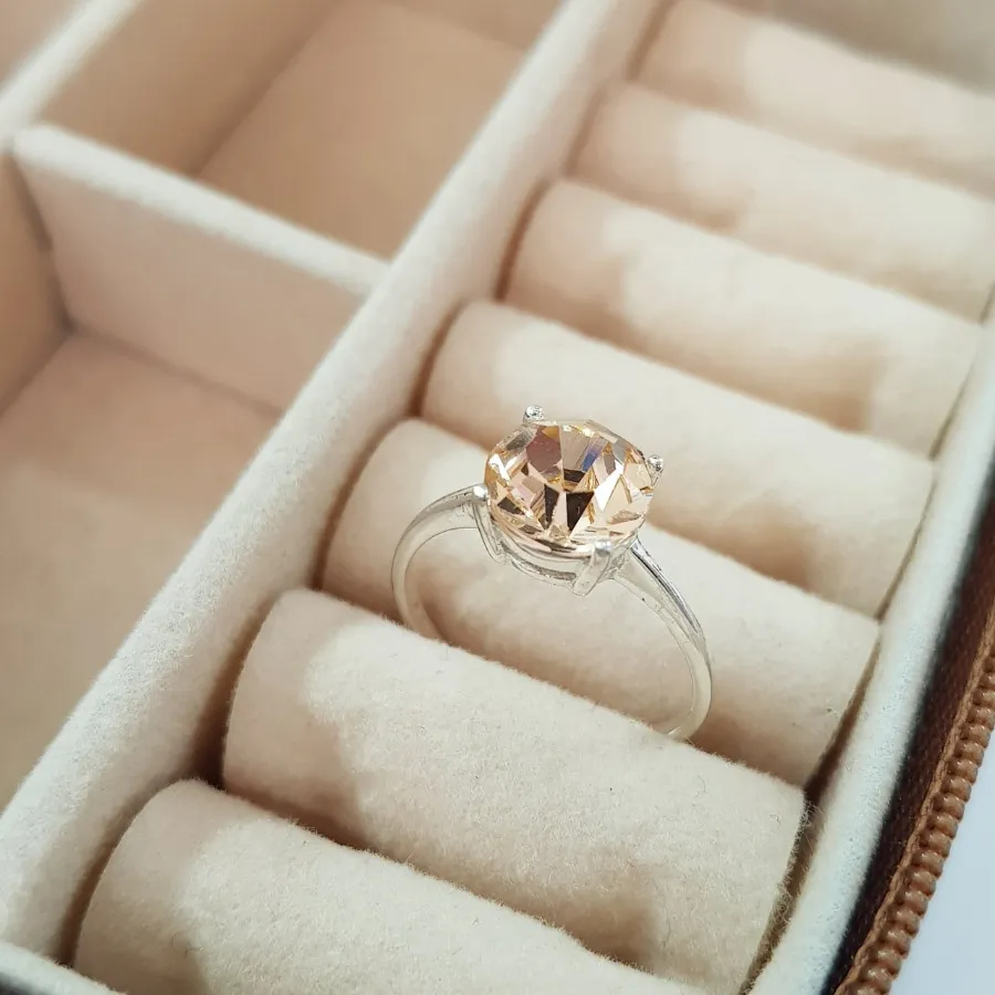 انگشتر نقره 925 نگین درشت