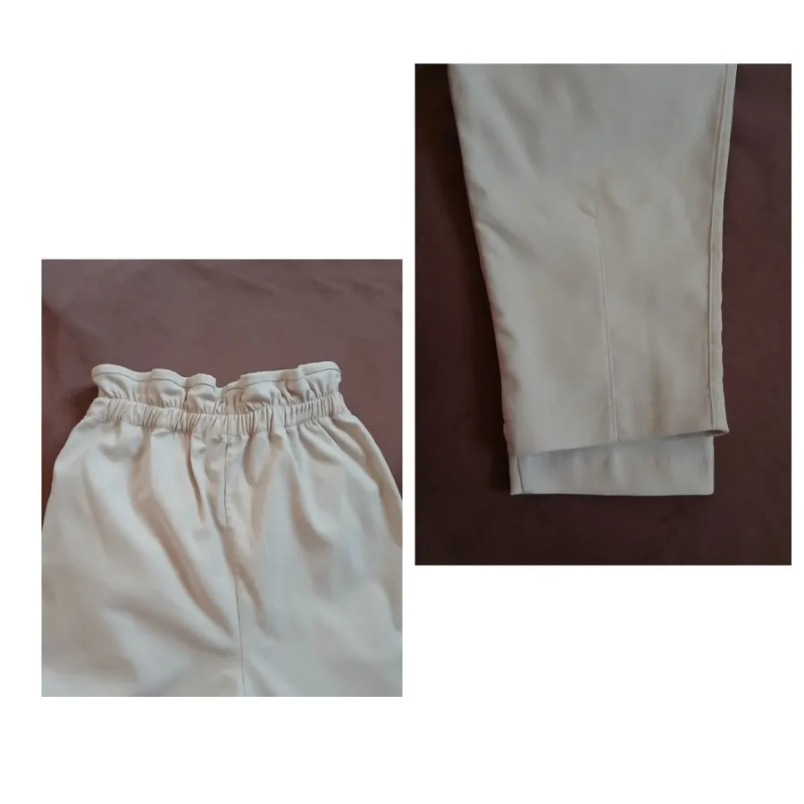 شلوار کتان کش مام دخترانه