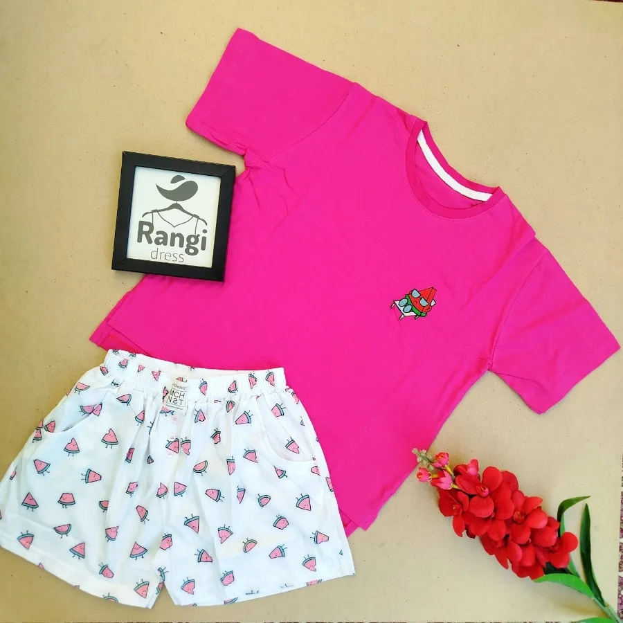 ست تیشرت شورتک میوه ای