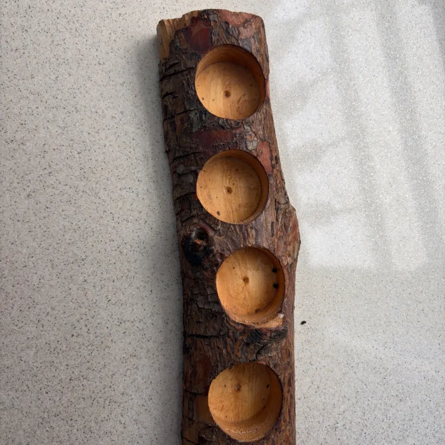 جا شمعی چوبی