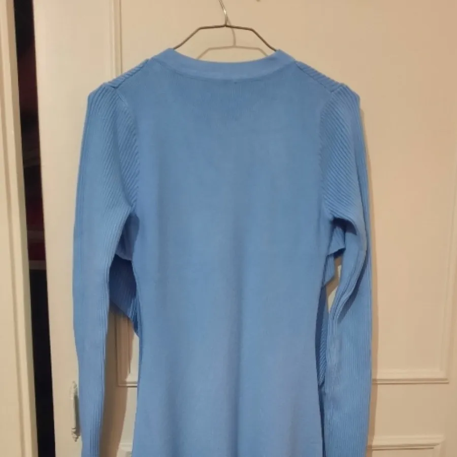 پیراهن بافت کلوش آبی