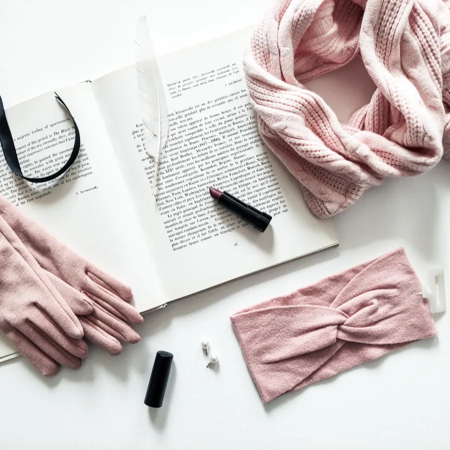 شال گردن حلقه ای صورتی