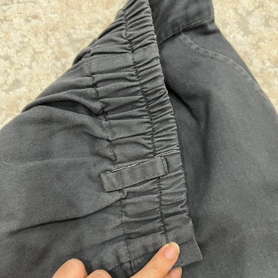 شلوار کتان مام طوسی