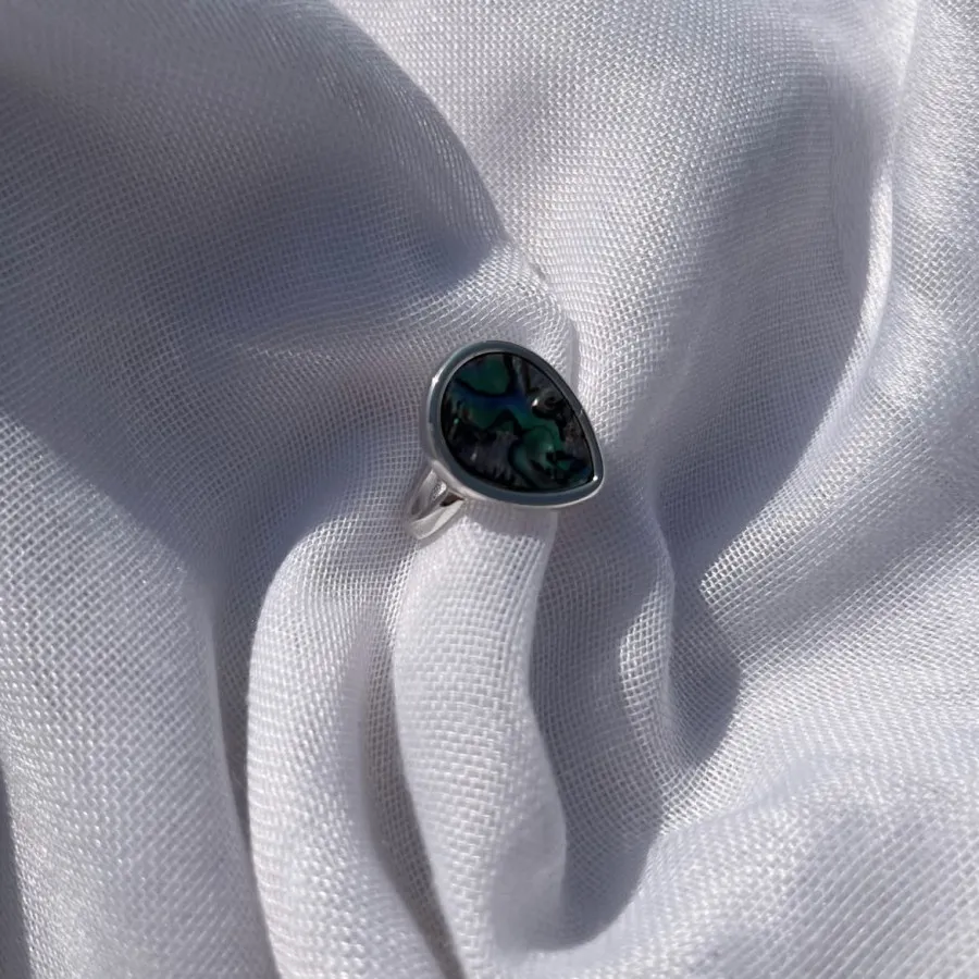 انگشتر سنگ آبالون