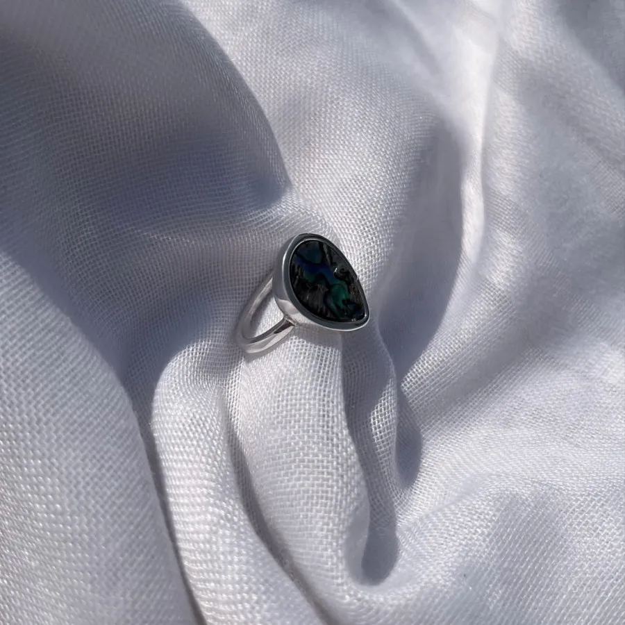 انگشتر سنگ آبالون