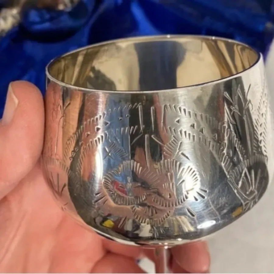 جام نیکل حکاکی شده