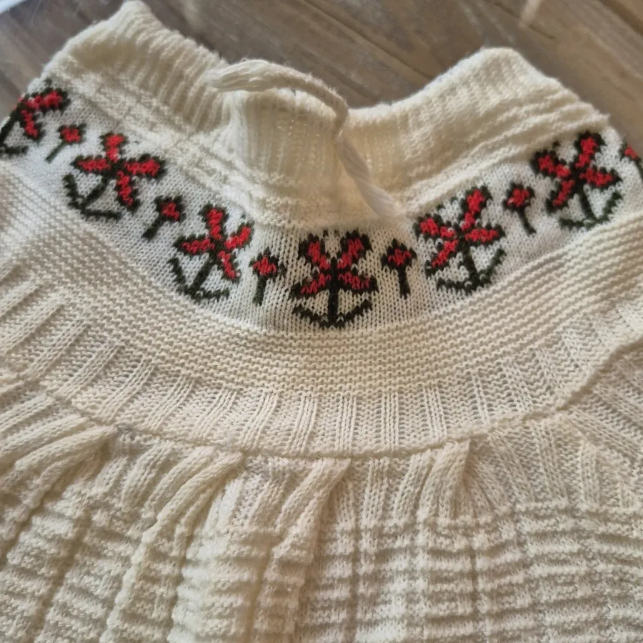 پیراهن بافت یقه گلدوزی