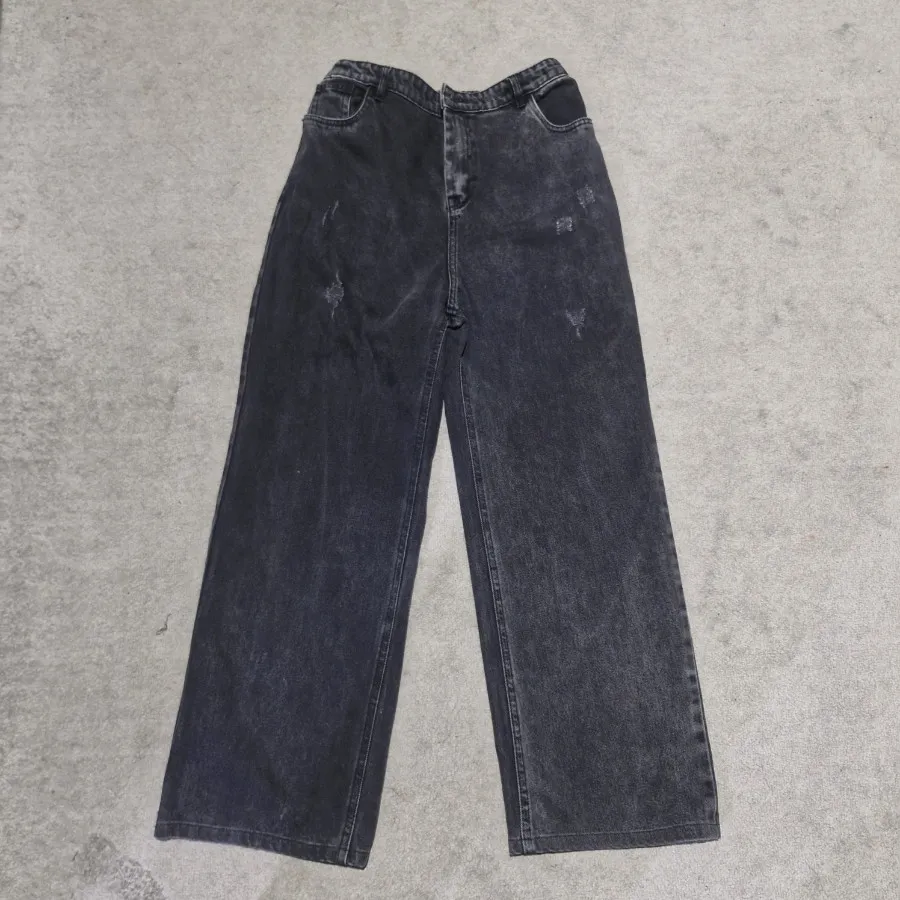 شلوار بگی جین ذغالی