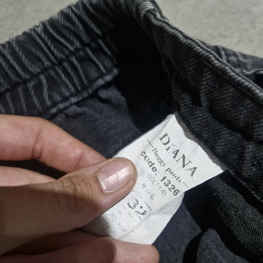 شلوار بگی جین ذغالی