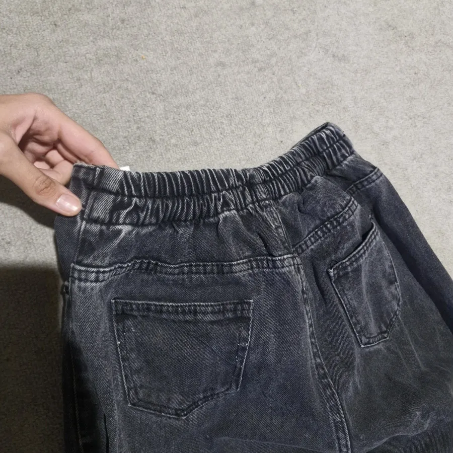 شلوار بگی جین ذغالی