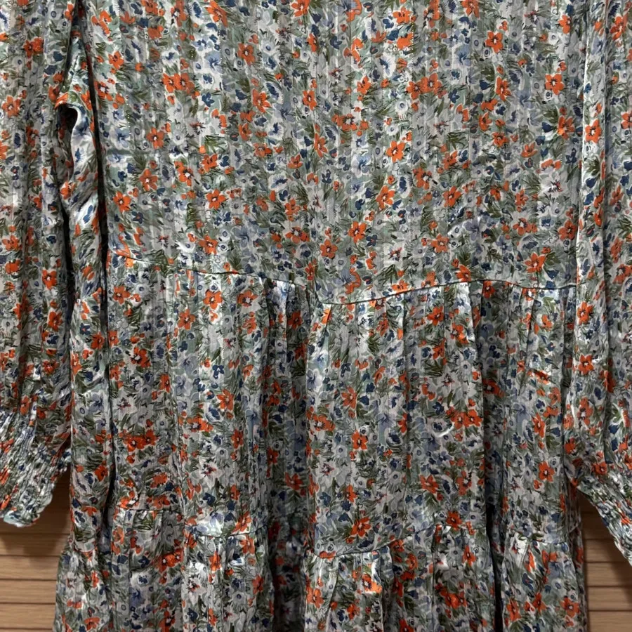 پیراهن حریر گل دار