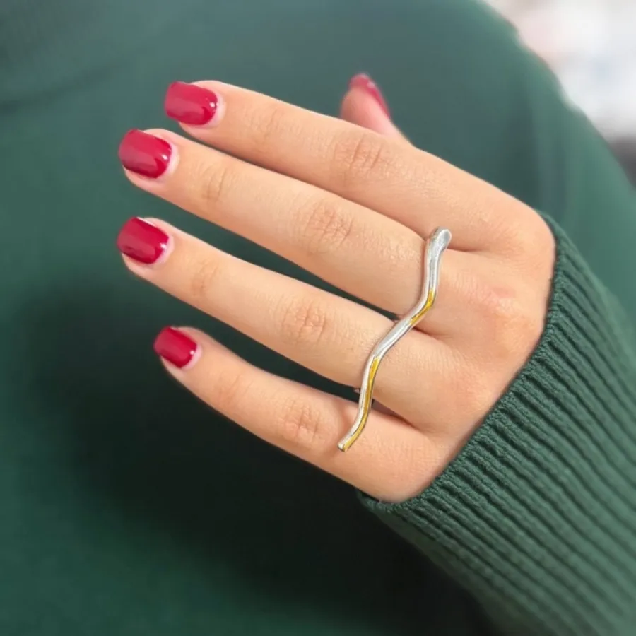 انگشتر طرح موج