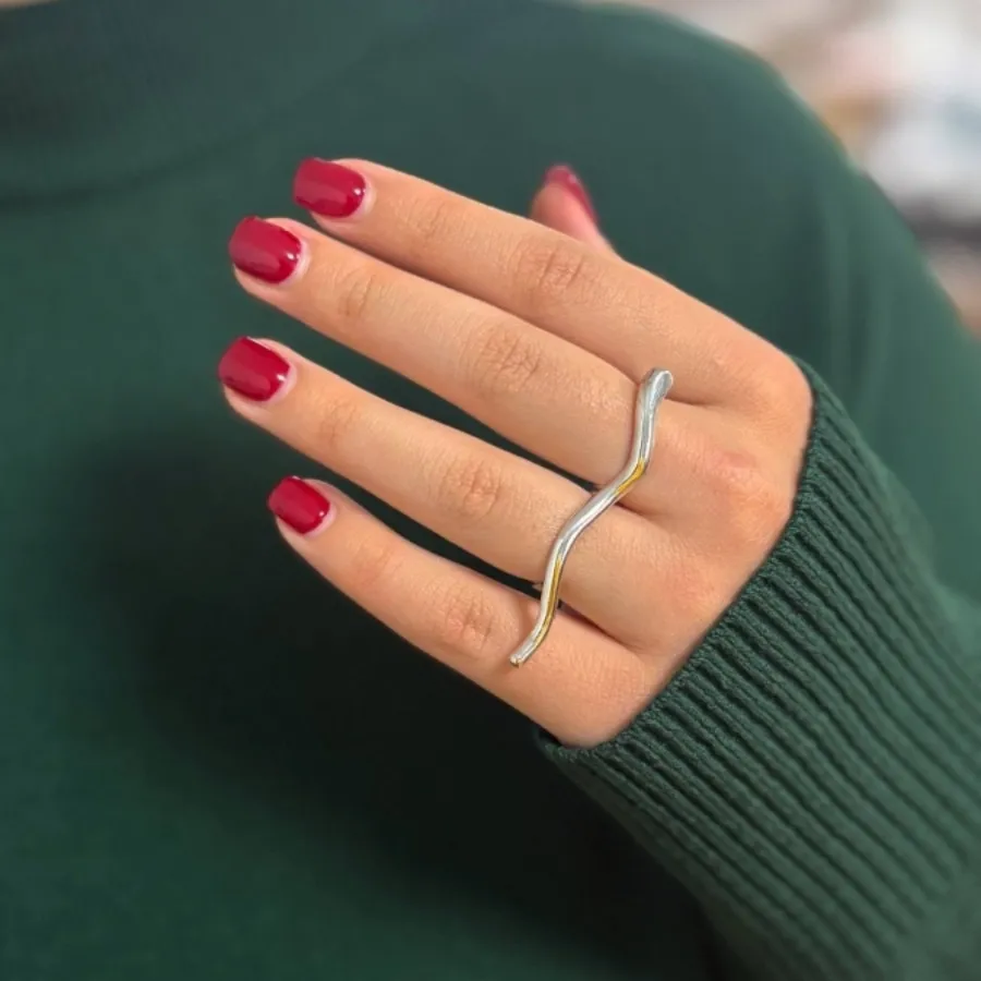 انگشتر طرح موج