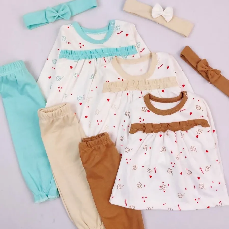 بلوز شلوار و هدبند گل ریز