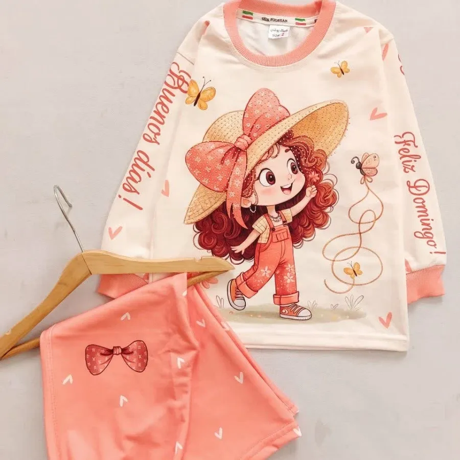 بلوز شلوار دختر کلاه نگین