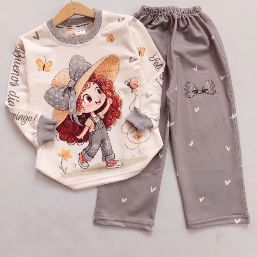 بلوز شلوار دختر کلاه نگین