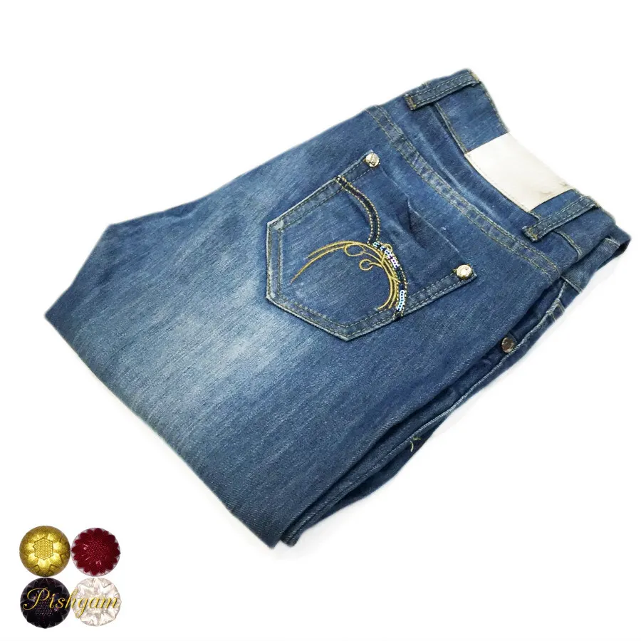 شلوار جین آبی راسته 38
