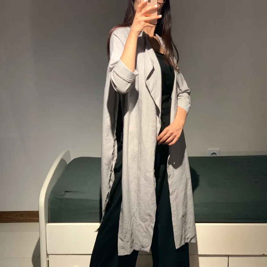 مانتو بلند طوسی