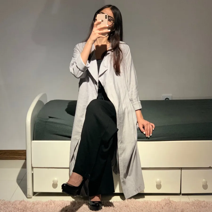 مانتو بلند طوسی