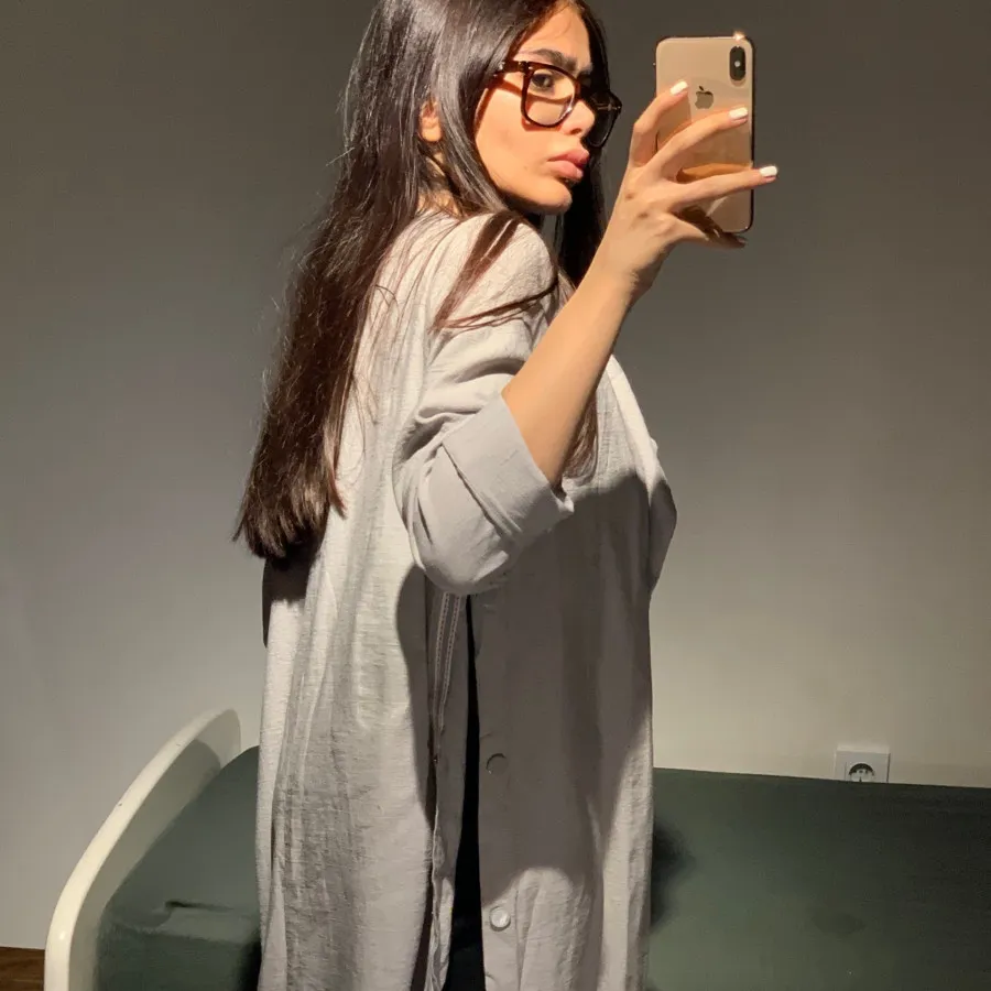 مانتو بلند طوسی