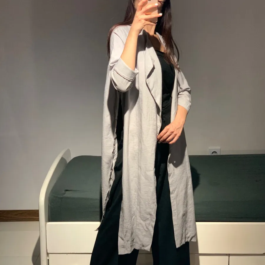 مانتو بلند طوسی