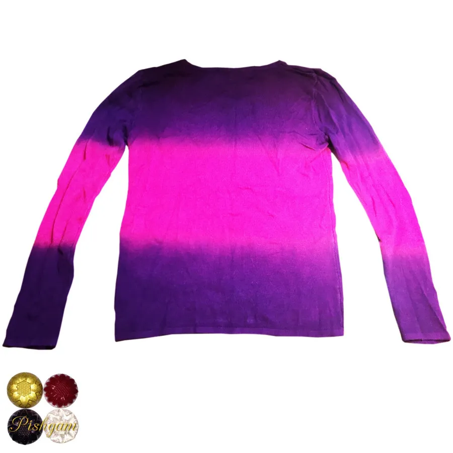 بلوز بافت ریز بنفش M