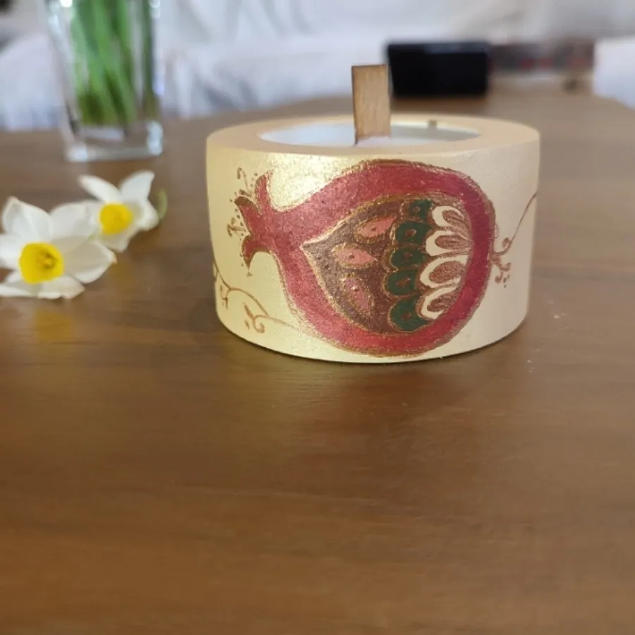 شمع ظرفی دست ساز طرح یلدا