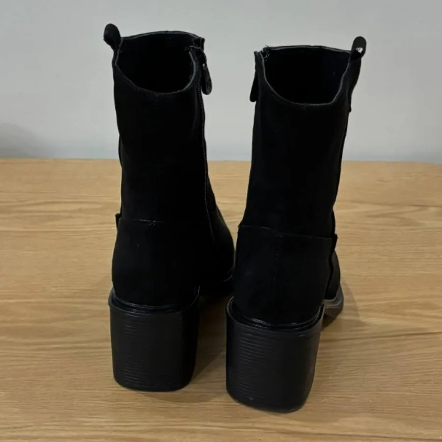 نیم بوت پاشنه بلند جیر