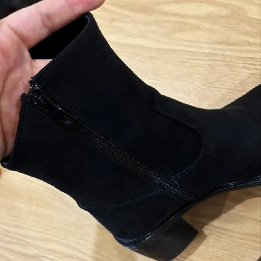 نیم بوت پاشنه بلند جیر