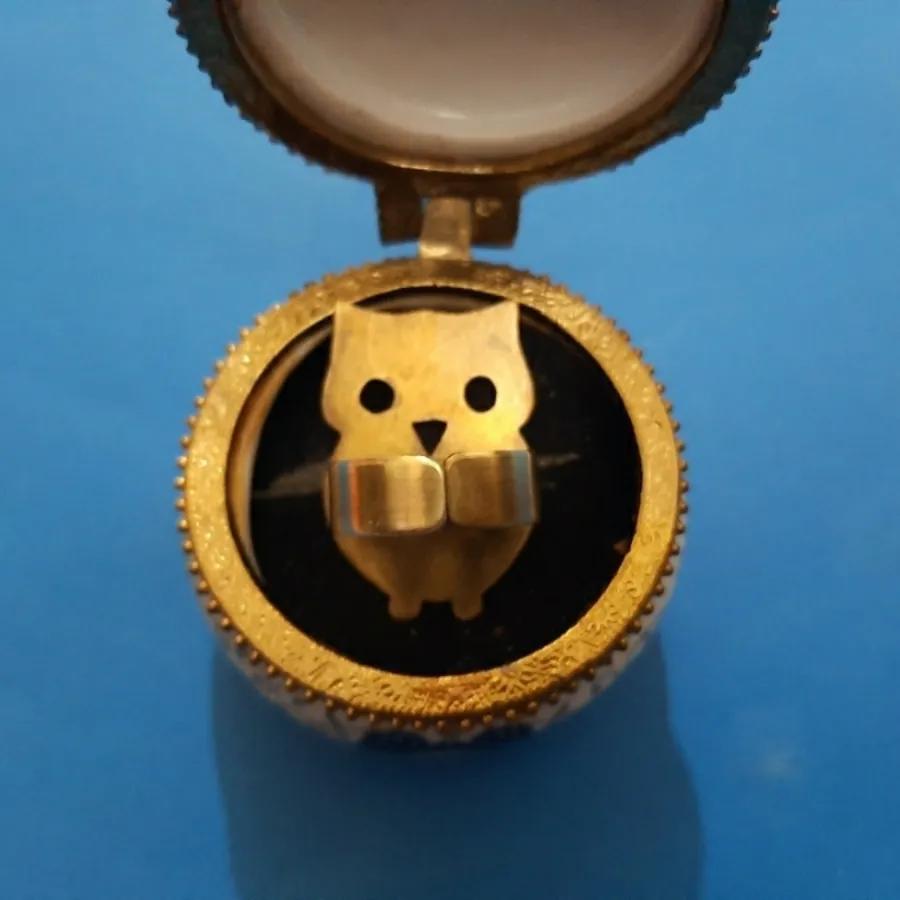 انگشتر برنجی طرح جغد