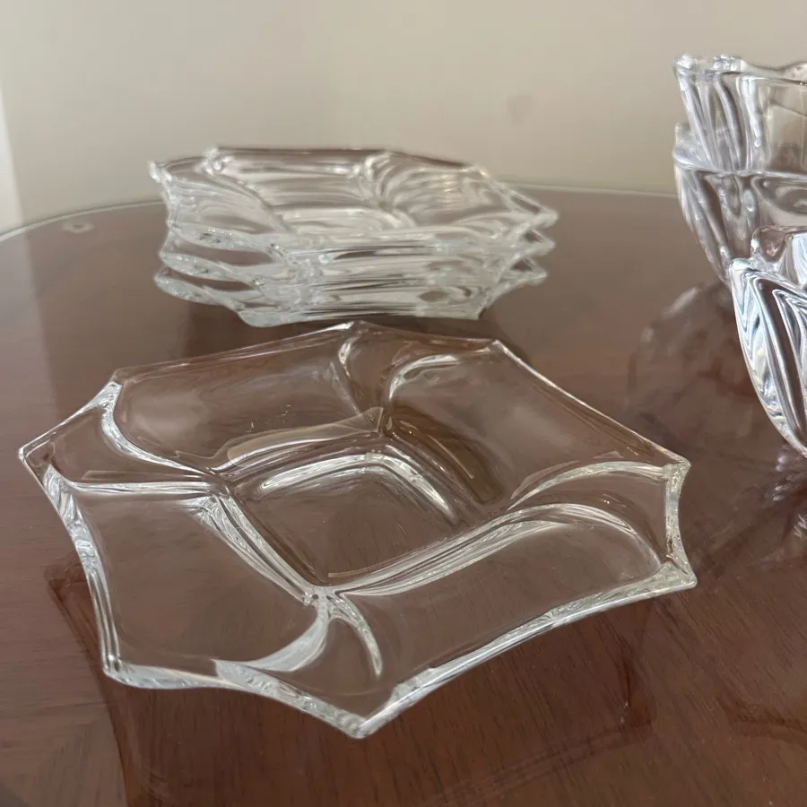 پیش دستی و پیاله کریستال