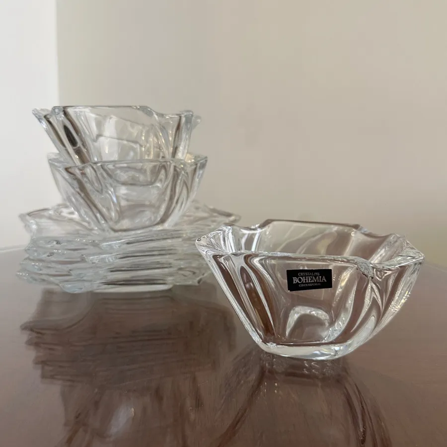 پیش دستی و پیاله کریستال