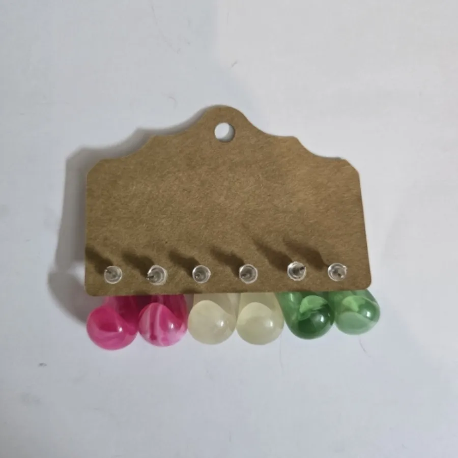 گوشواره رنگی پک سه جفت