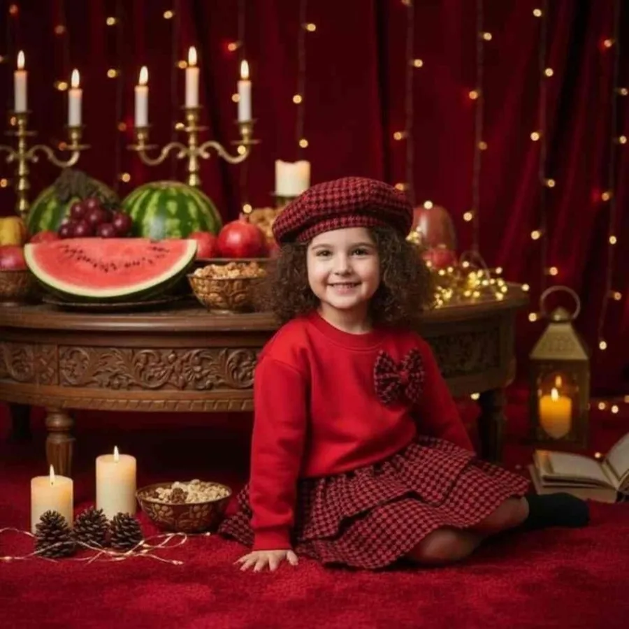 لباس یلدایی قرمز