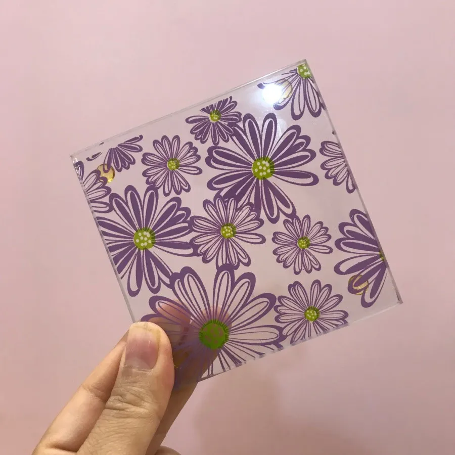 زیر لیوانی قشنگ بنفش