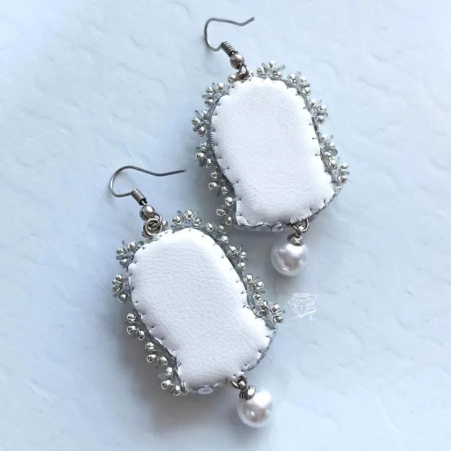 گوشواره جواهر دوزی سبز