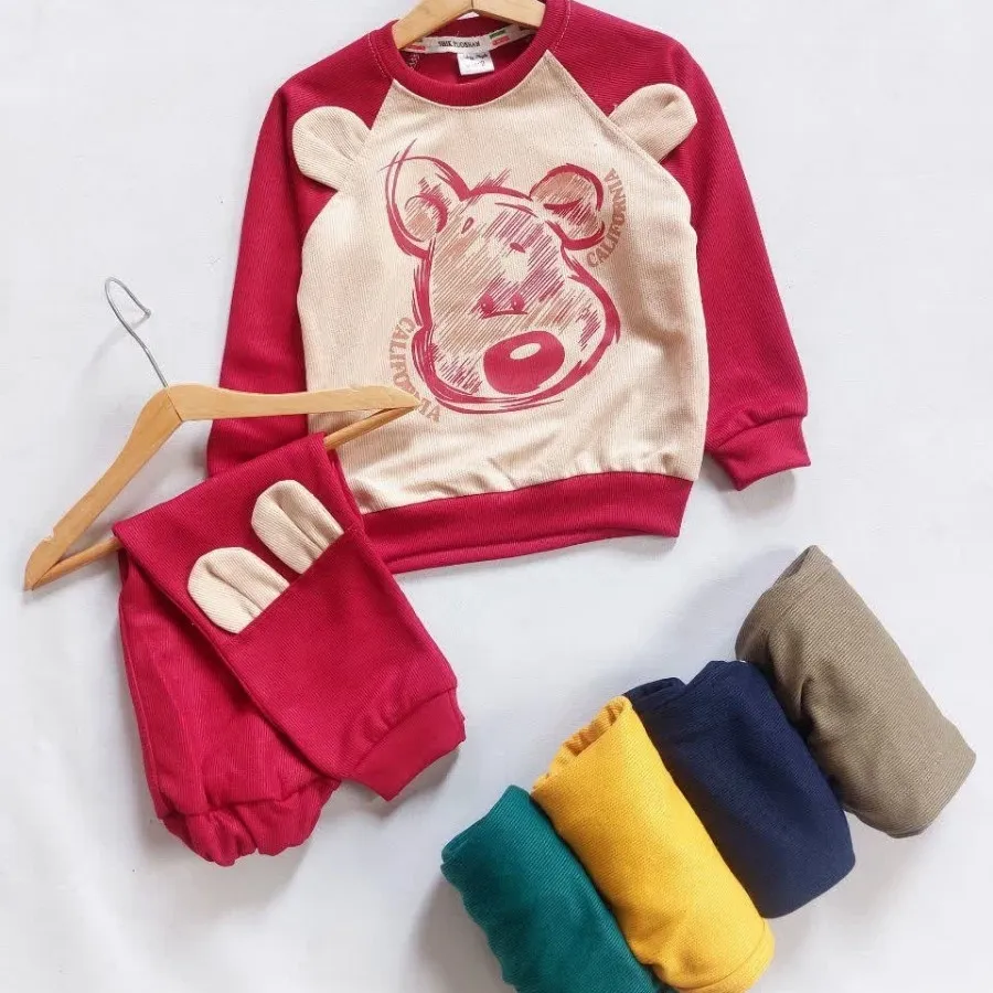 بلوز شلوار کبریتی خرس نقا