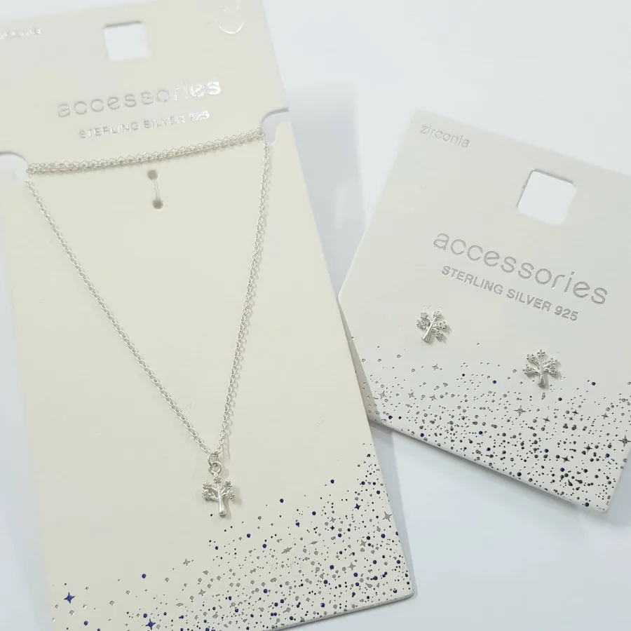 گردنبند گوشواره نقره 925