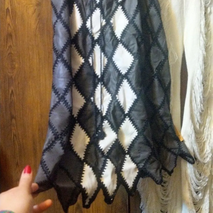 دامن تکه دوزی تمام چرم