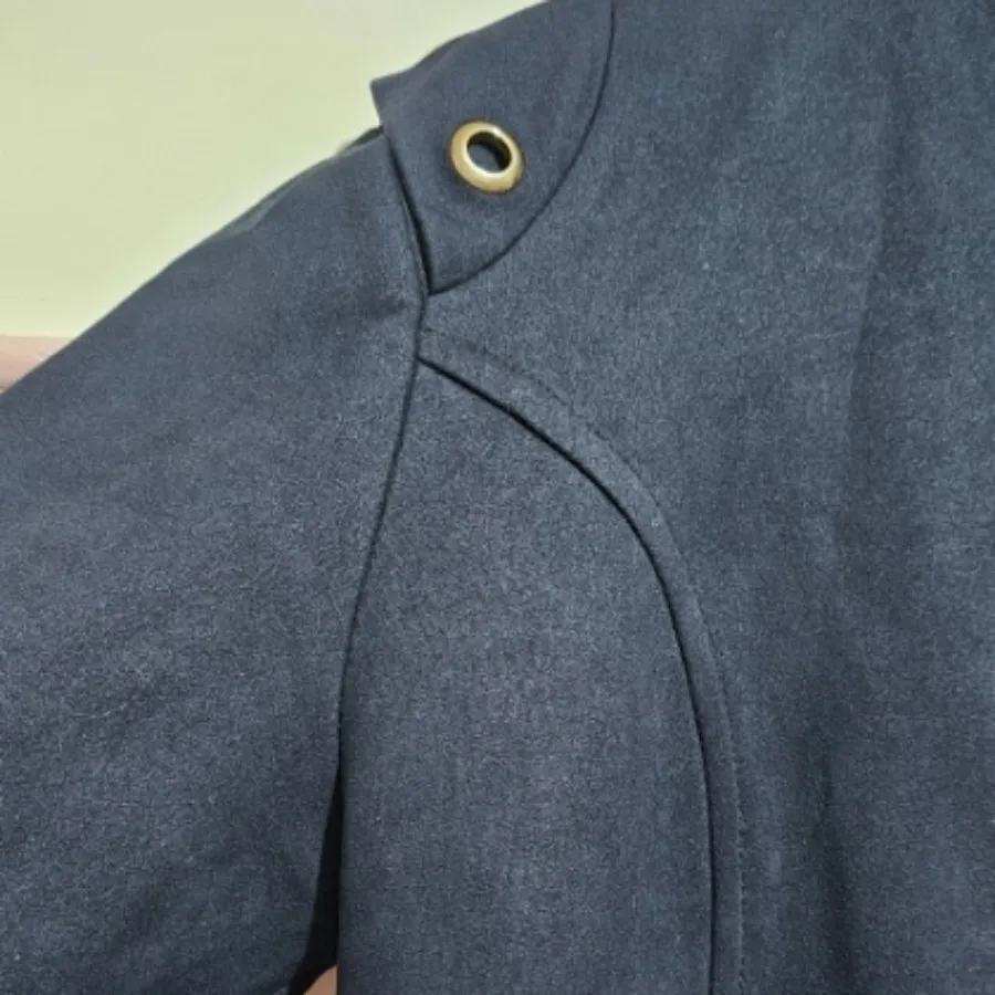 مانتو جیر سورمه ای