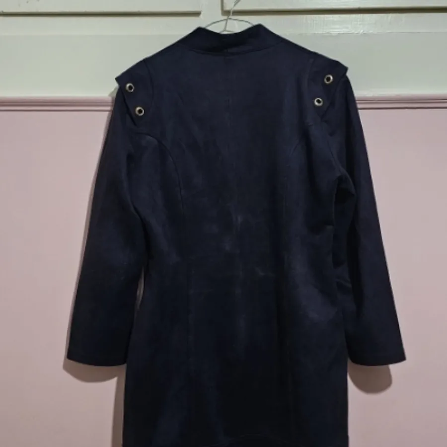 مانتو جیر سورمه ای