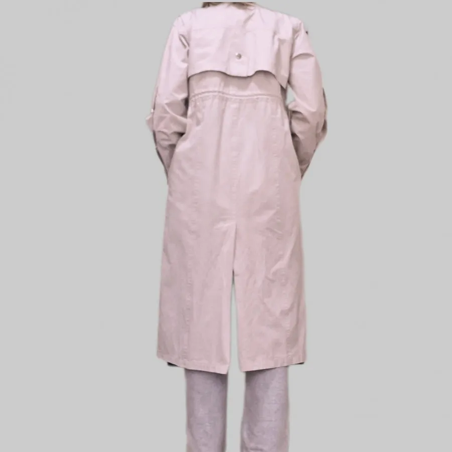 ترنچ کت بلند کرم روشن