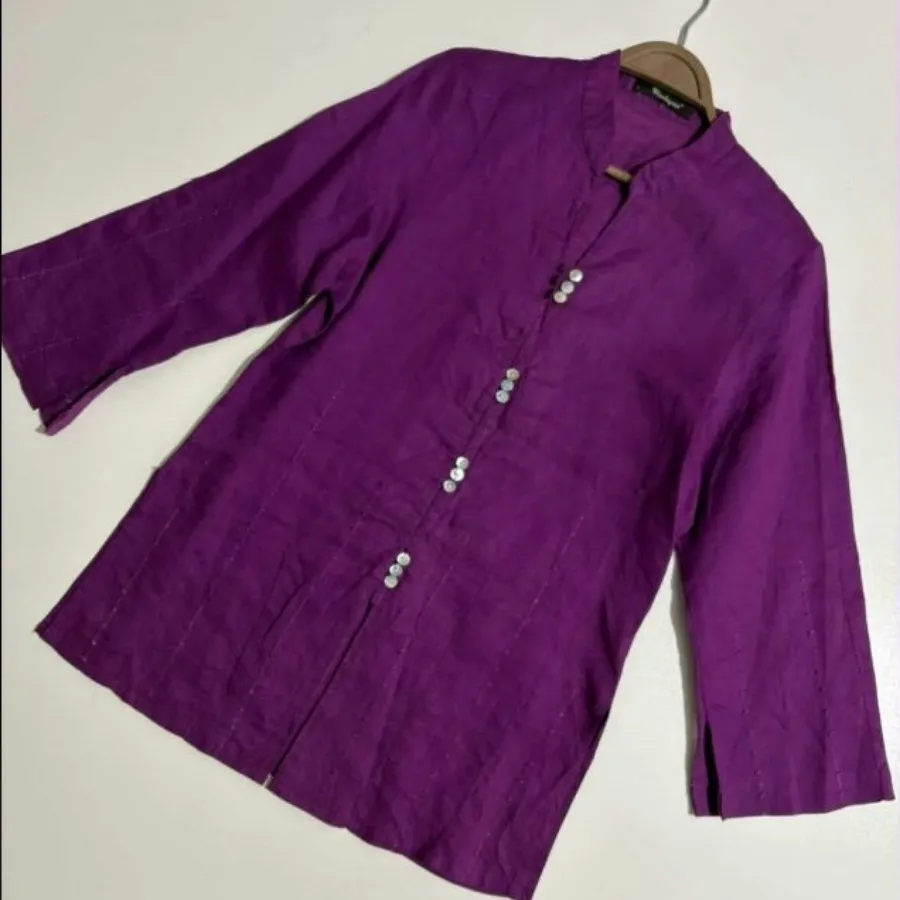 شومیز لینن بنفش