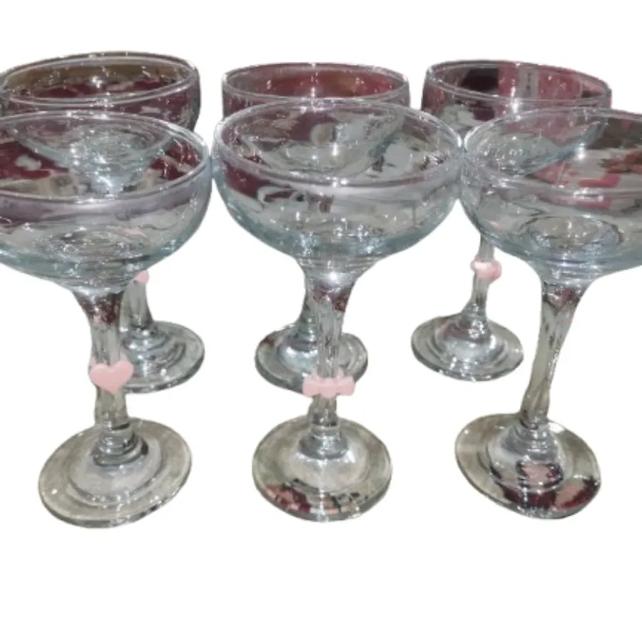 ست جام بلوری پایه دار