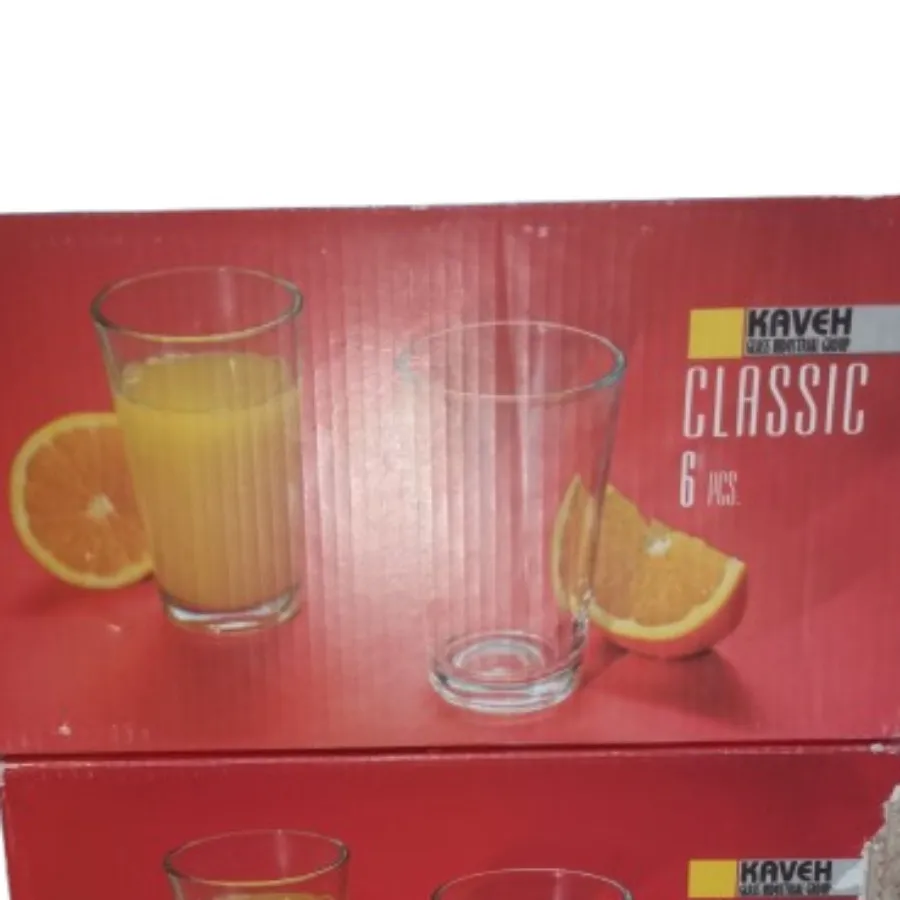 ست 6تایی لیوان شفاف