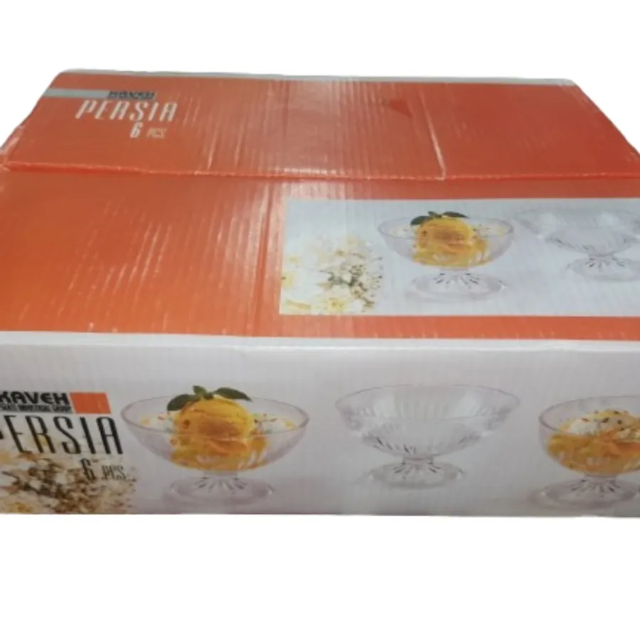 ست 6تایی بستنی خوری بلوری