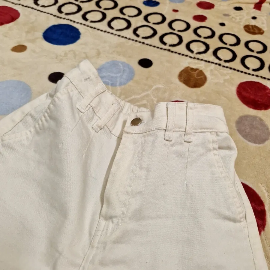 شلوار مام لی سفید