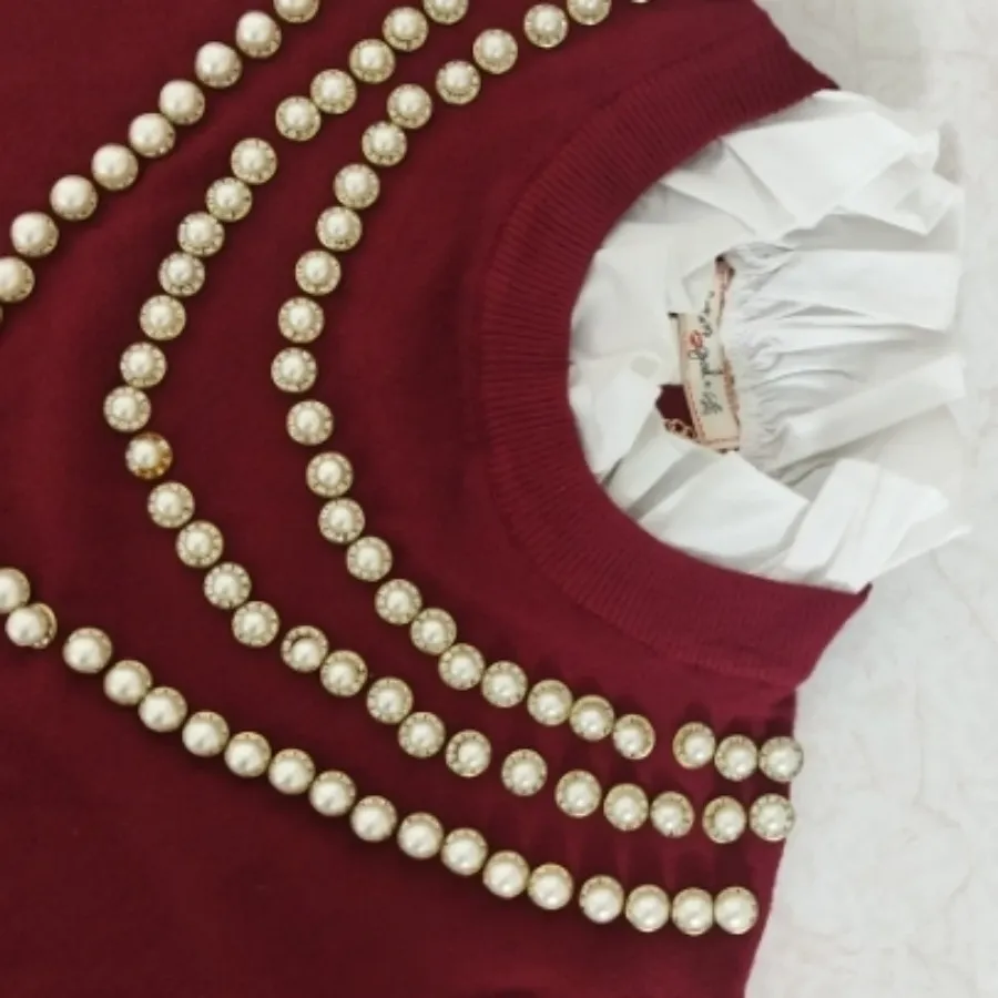 بلوز بافت زرشکی