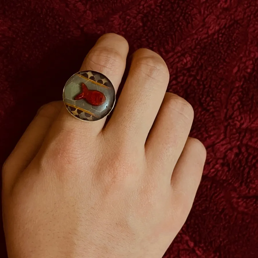 انگشتر حوض و ماهی