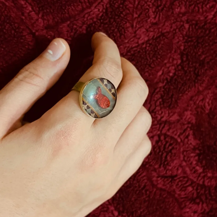 انگشتر حوض و ماهی